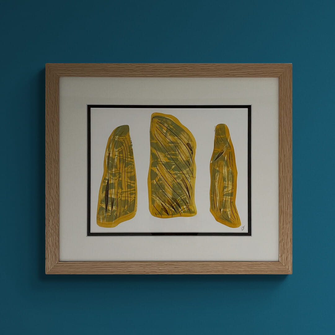 A Turning Point framed monoprint