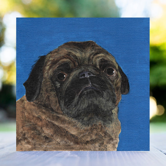 Pug Greeting Card