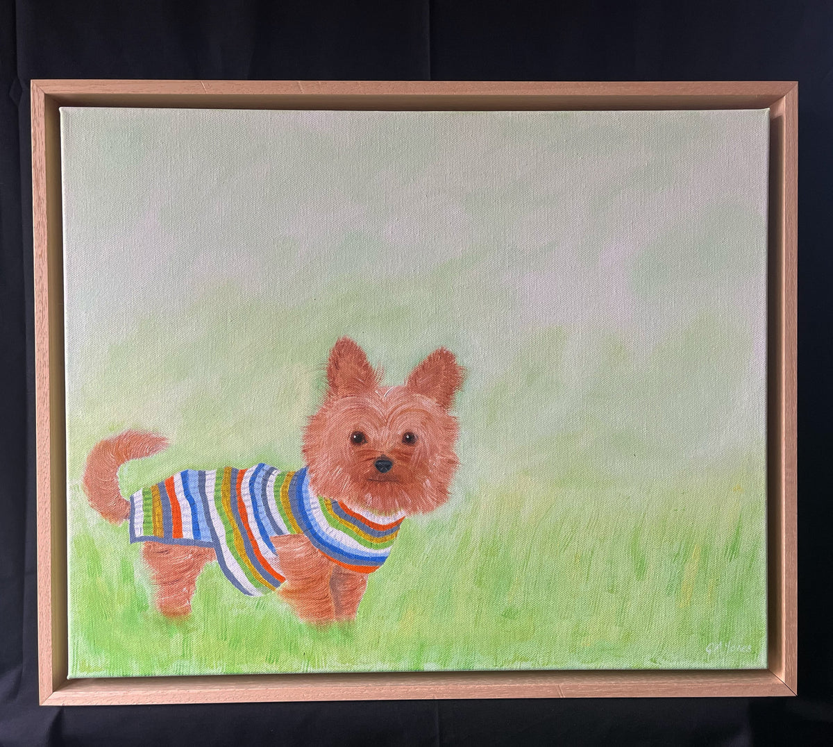 Monty the Yorkie Oil Painting